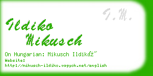 ildiko mikusch business card